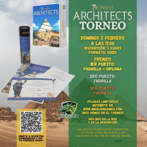 Inscripción TORNEO ARCHITECTS (Domingo 02/02 - 11:00h)