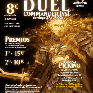 Inscripción COMMANDER DUELS PRECONS 1vs1 domingo