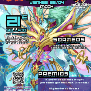 Inscripción YU GI OH PRERELEASE ALLIANCE-INSIGHT