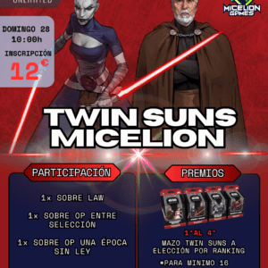 Inscripción Twin Suns Star Wars Unlimited