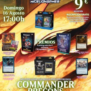 Inscripción COMMANDER PRECONSTRUIDOS Agosto