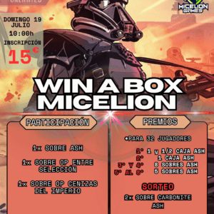Inscripción Win a Box Star Wars Unlimited Julio