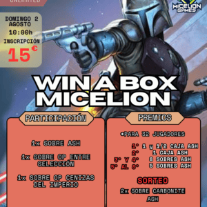 Inscripción Win a Box Star Wars Unlimited Agosto
