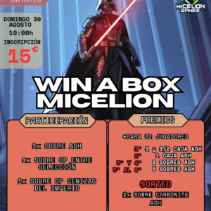 Inscripción Win a Box Star Wars Unlimited 30 Agosto