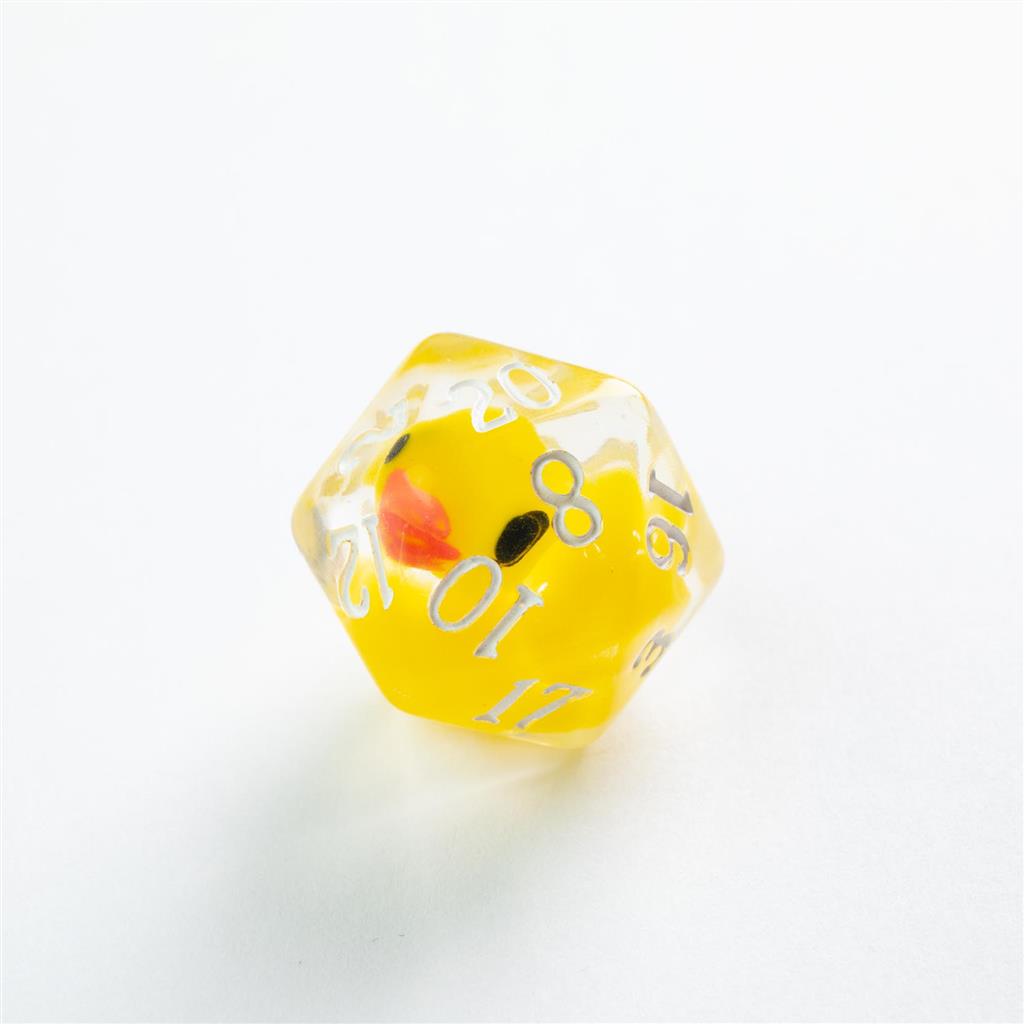 Set De 7 Dados De Resina Rubber Duck De Gamegenic – Con Bordes Redondeados, Incluye D4, D6, D8, D10, D12 Y D20, Ideal Para Juegos De Rol