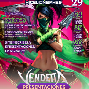 Inscripción PRESENTACIÓN VENDETTA S-17:00