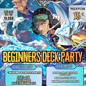 Inscripción Beginners deck party One Piece