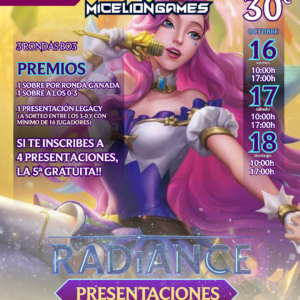Inscripción PRESENTACIÓN RADIANCE D-17:00